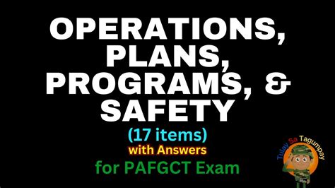 FREE PAFGCT EXAM REVIEWER (Operations, Plans, .